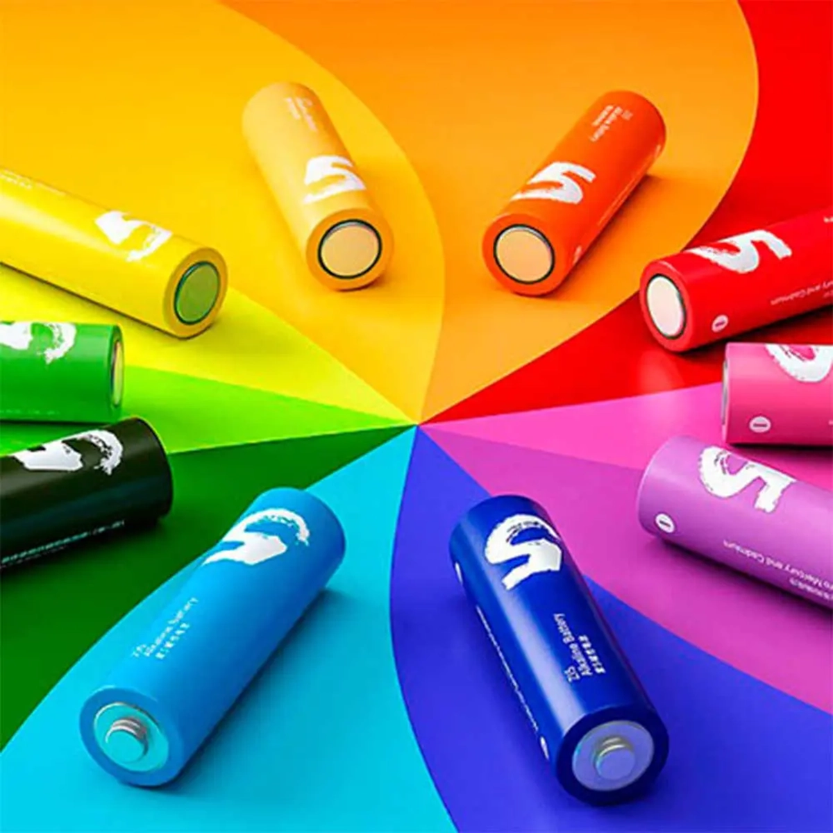 پک باتری‌ قلمی رنگین کمانی مدل ZI5