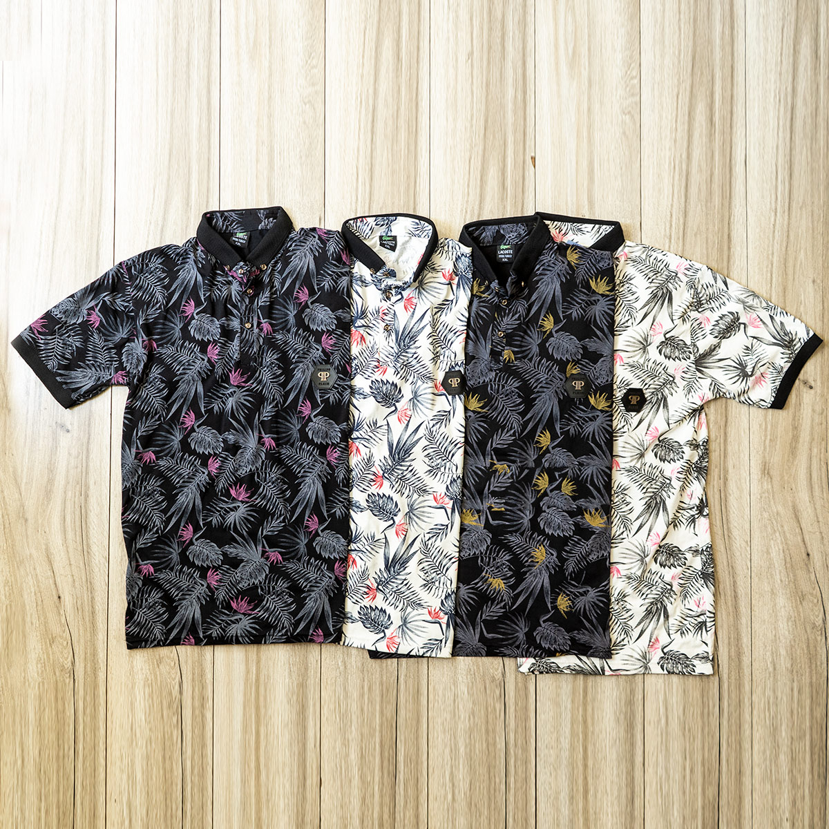 تیشرت Lacoste مردانه سفیدصورتی مدل Rion