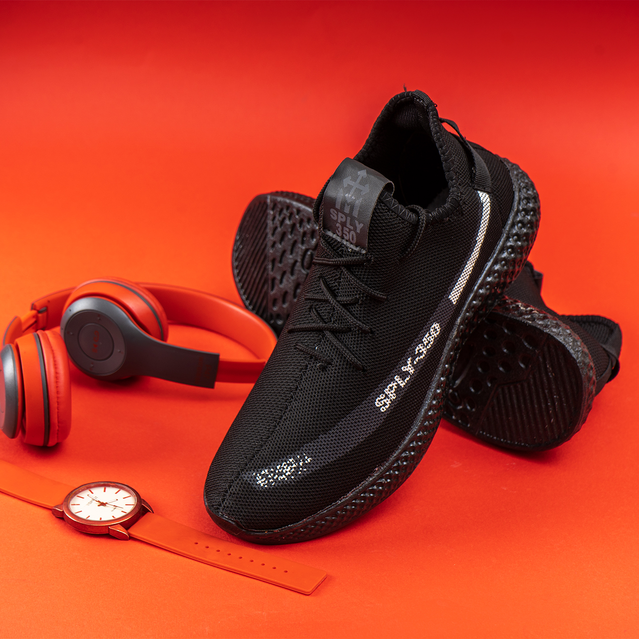 کفش ورزشی SPLY350 مشکی زیره مشکی مردانه مدلYogi