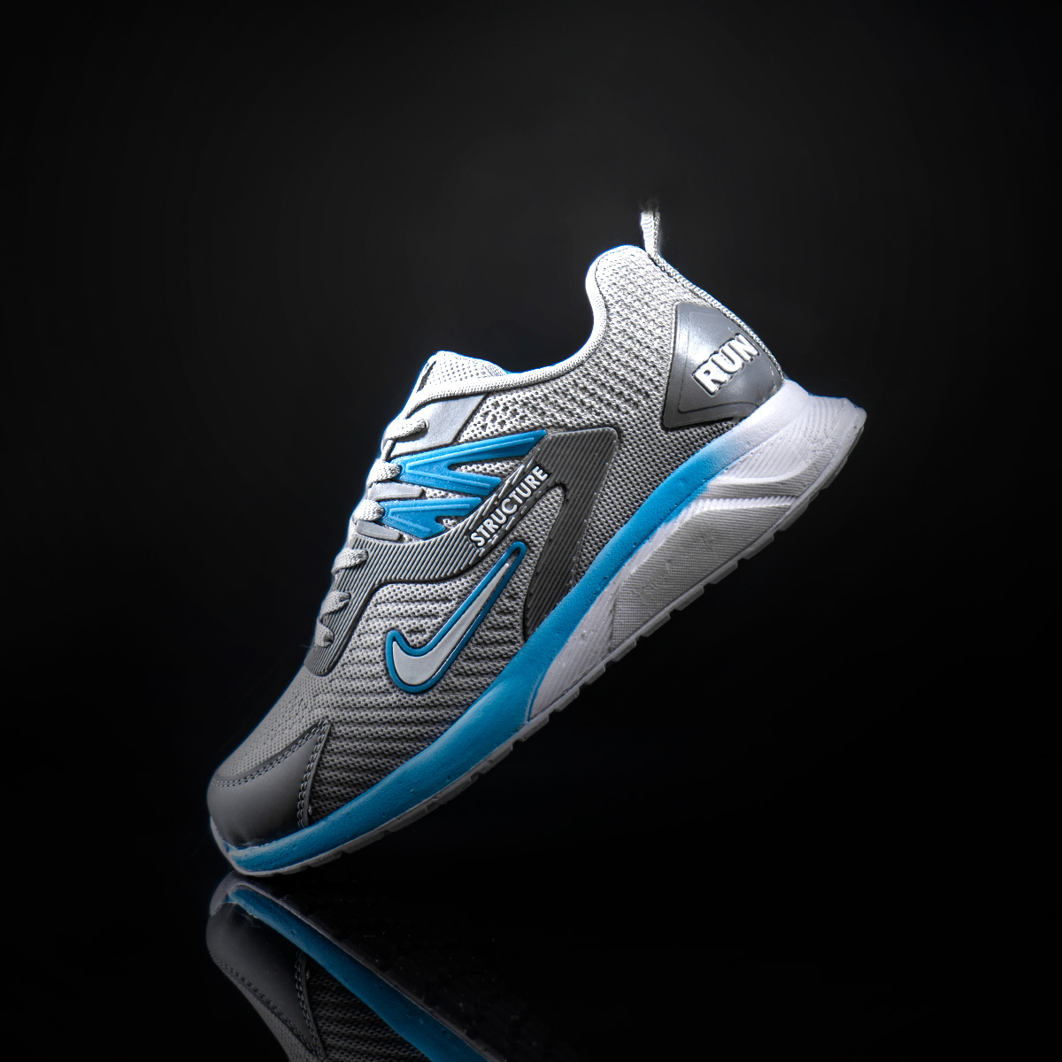 کفش ورزشی Nike Structure مردانه طوسی آبی مدلZomit