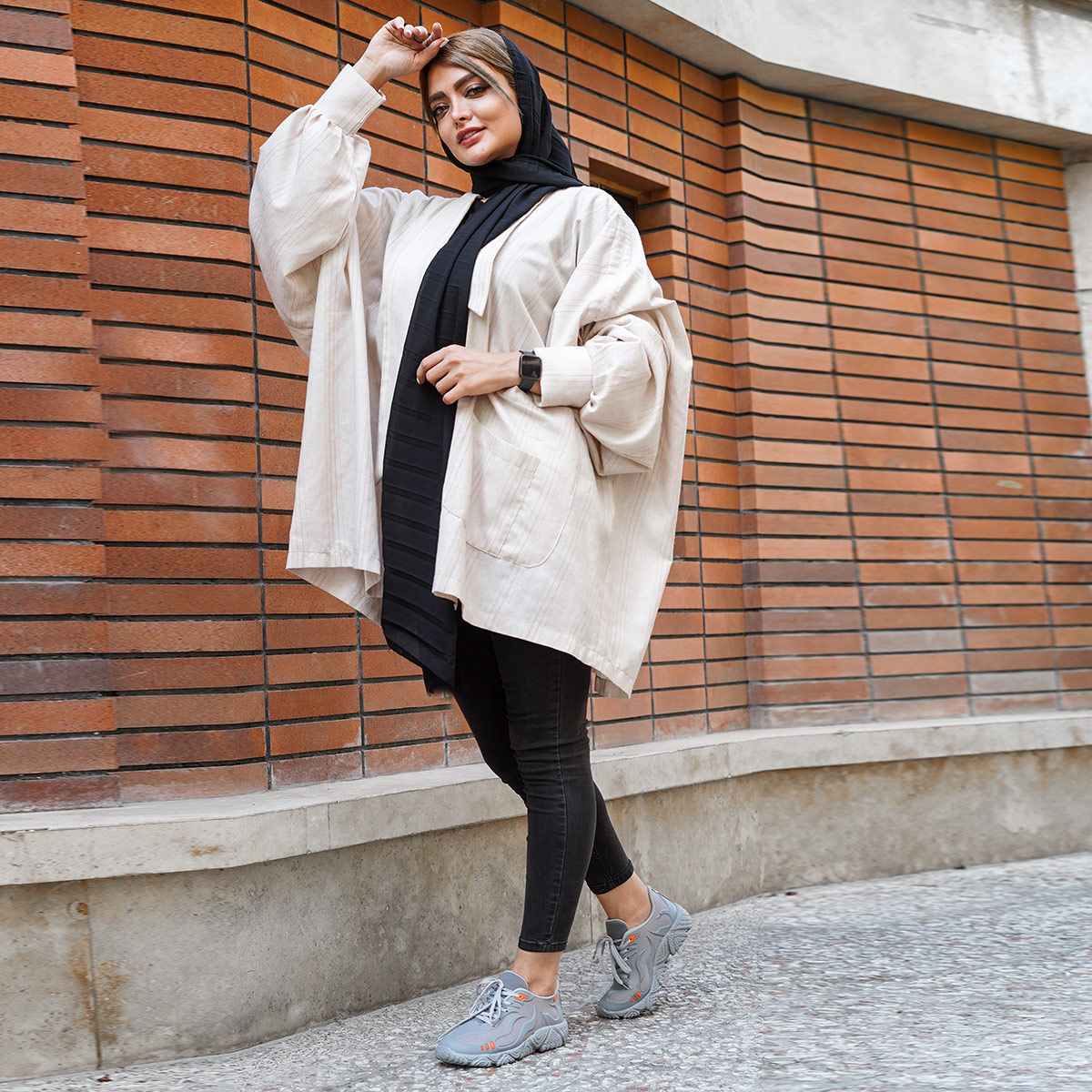 کفش ورزشی Fire زنانه طوسی مدل Neda