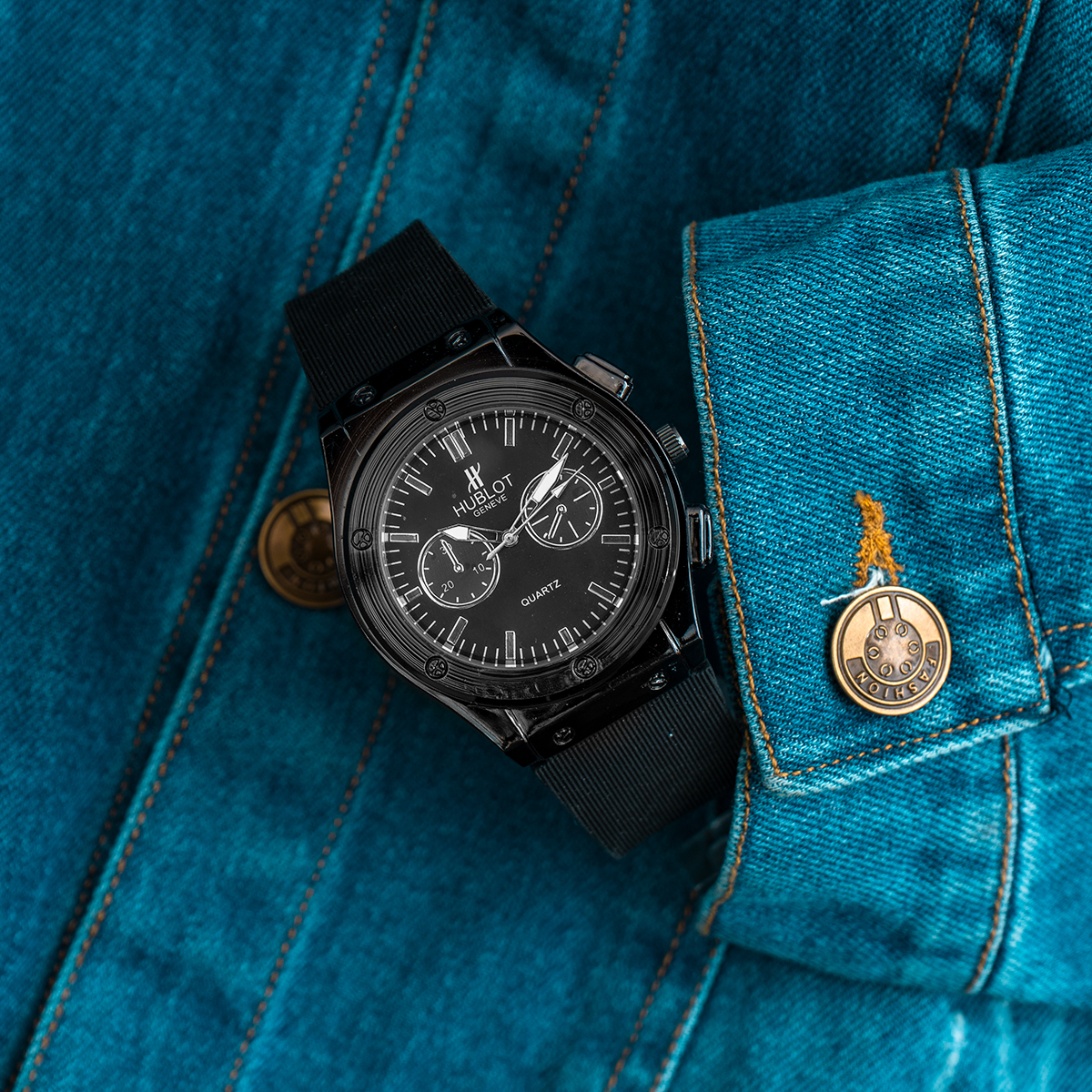 ساعت مچی Hublot مشکی صفحه مشکی مدل C70